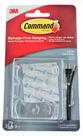 Clipes de cabo 3M Command Clear Large com tiras transparentes, pacote com 8 Clipes de cabo 3M Command Clear Large com tiras transparentes, pacote com 8
