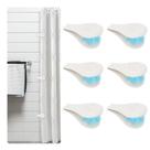 Clipes de cortina de chuveiro Vaszu Magnetic Silicone, 6 pacotes