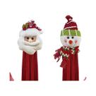 Clipes De Cortina De Natal Retrô Com Estampa Xadrez De Papai Noel E Boneco De Neve, Decorações De