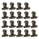 Clipes de dobradiça de metal SUMAJU Bronze Small Bulldog 100 unidades