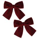 Clipes de fita de veludo vermelho Aileam Hair Bows para mulheres e meninas Clipes de fita de veludo vermelho Aileam Hair Bows para mulheres e meninas
