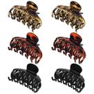Clipes de garra de cabelo DEEKA Double Row Teeth 6 peças para mulheres