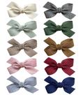 Clipes de laços de cabelo para bebês e meninas Cherssy, 10 peças de jacaré de linho Clipes de laços de cabelo para bebês e meninas Cherssy, 10 peças de jacaré de linho