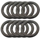 Clipes de mosquetão Bytiyar Big Round 63 mm Metal 10 peças Gun Black