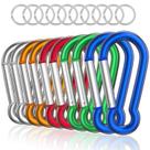 Clipes de mosquetão Sprookber Aluminium Spring Snap Hook, conjunto de 10
