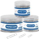 Clipes de papel BainGesk em tamanhos variados (50 mm, 33 mm, 28 mm) x1800