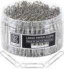Clipes de papel jumbo Kempshott 250 unidades 5 cm prateados Clipes de papel jumbo Kempshott 250 unidades 5 cm prateados