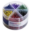 Clipes de papel Officemate, sem PVC, revestidos a cores, 450 clipes