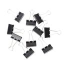 Clipes De Papel Preto Metálicos, 10 Peças, 19mm, 25mm, 32mm, Clipes De Papel, Suprimentos De