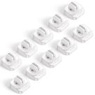 Clipes de suporte de mola Cable, pacote com 10 clipes Lamicall White