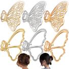 Clipes Hair Claw Clips La Jolie Jasmin Butterfly Metal, 6 pacotes