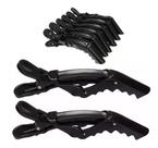 Clipes Jacaré Presilha Preta Para Cabelos Profissional 6 Unidades 11cm