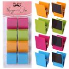 Clipes magnéticos Mr. Pen 8 peças, cores variadas, clipes de metal de 3 cm