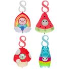 Clipes Squishville Squishmallows, pacote com 4 brinquedos de pelúcia de 2 polegadas