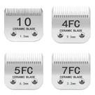 Clipper Blades TRAH Revestido Ceramic Titanium, pacote com 4 unidades de 1,5 a 9,5 mm