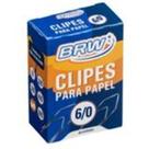 Clips 6/0 Aço Niquelado com 50 Unidades, BRW KIT 10 CAIXAS