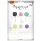 Clips Colorido Pompom Colorido C/6 - BRW Clips Colorido Pompom Colorido C/6 - BRW