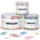 Clips de Papel BainGesk Tamaños Variados 1000 piezas con Contenedor