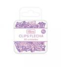 Clips Flecha Rosa e Lilás C/100 Tilibra