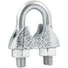 Clips Para Cabo De Aço 1/4" - 6,35 Mm Galvanizado - Pacote Com 15 Peças - Vonder