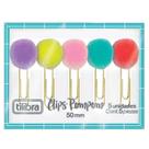 Clips Pompom para Papel 5 Unidades Dourado - Tilibra Clips Pompom para Papel 5 Unidades Dourado - Tilibra