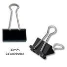 Clips Prendedor Borboleta De Papel Grampo Mola 41mm 24 Peças