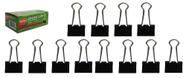 Clips Prendedor de Metal Preto 1,9CM com 12 peças