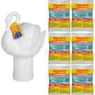 Clorador flutuador Cisne Genco + 6 Tabletes de cloro para piscina Genco