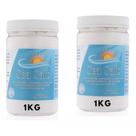 Cloreto De Sódio 1kg Lavagem Nasal Soro Pó Kit Com 2 Potes