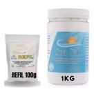 Cloreto De Sódio Lavagem Nasal 1kg + Refil 100g Sem Iodo