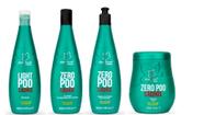 Clorofitum Zero Poo Shampoo e Co-Wash e Ativador de Cachos e Máscara