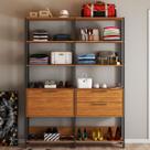 Closet 1 Porta 2 Gavetas 100% Mdf Maitê Marrom/Preto Fosco - Pnr Móveis