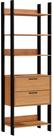 Closet 1 Torre com Gaveteiro Olimpo 73 cm (LARG) Freijo Fosco com Preto Fosco- 51877