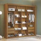 Closet 100% MDF 4 Gavetas 230 cm NT6060 Preto Tx Amoudi Móveis