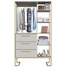 Closet 3 Gavetas P1060 182X103 cm PP Milani Store Closet 3 Gavetas P1060 182X103 cm PP Milani Store