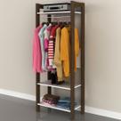 Closet 3 Prateleiras 1 Cabideiro Branco/Nogal Az1029 - Tecno Mobili