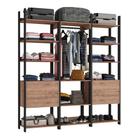 Closet 4 Gavetas 1 Cabideiro Estilo Industrial Chess F04 Preto/Solanum - Mpozenato