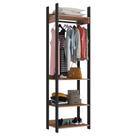 Closet 4 Prateleiras 1 Cabideiro Estilo Industrial Chess F04 Preto/Solanum - Mpozenato