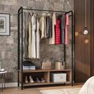 Closet Aberto 118cm Roupeiro Solteiro Kiara Base em Aço Preto Kiara Demolição A04 - D Rossi