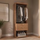 Closet Aberto 2 Gavetas Alasca Freijó Carraro