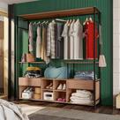 Closet Aberto Duna 2 Gavetas 2 Prateleiras Aço 171CM Preto D'Rossi