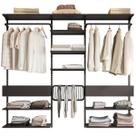 Closet Aberto Modulado Casal 225cm Eternity Preto