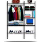 Closet Aramado - Linear CLR134 - 1,60 Smart Black