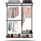 Closet Aramado - Linear CLR371 - 1,60 - Smart Black