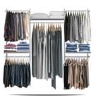 Closet arara aramado trilho parede super resistente moderno 2,20m Closet arara aramado trilho parede super resistente moderno 2,20m
