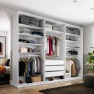 Closet Casal 100% Mdf Bp 237cm 3 Gavetas Monreale