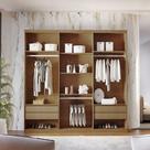Closet Casal 4 Gavetas 5 Prateleiras Mdf Rufato Imbuia
