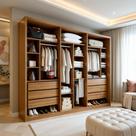 Closet Casal 6 Gavetas 242cm sem Portas Aspen Premium