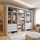 Closet Casal 6 Gavetas 242cm sem Portas Aspen Premium