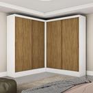 Closet Casal Duplo Belém 4 Portas 4 Gavetas Carioca Móveis Branco Cinamomo